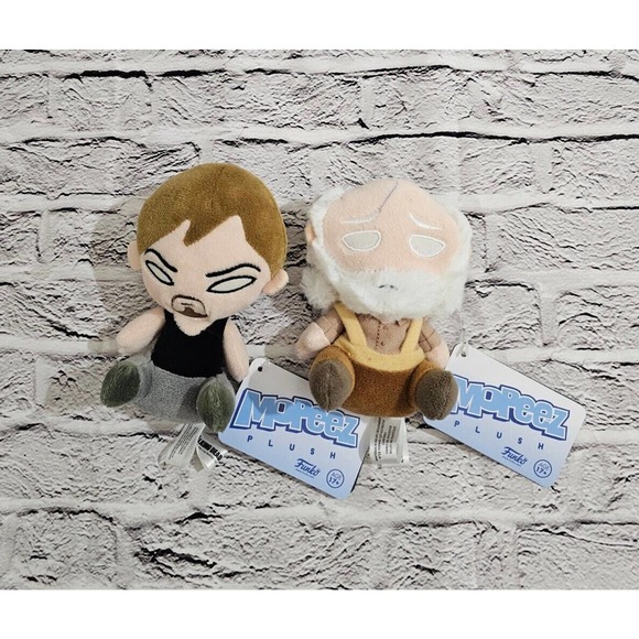 LOT OF 2 Funko Mopeez Walking Dead Hershel Daryl Dixon Plush Figure Toy 6'' - Picture 1 of 7
